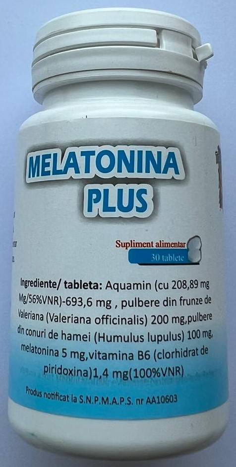 Melatonina plus cu magneziu, valeriana si hame, 30tb - Herbs