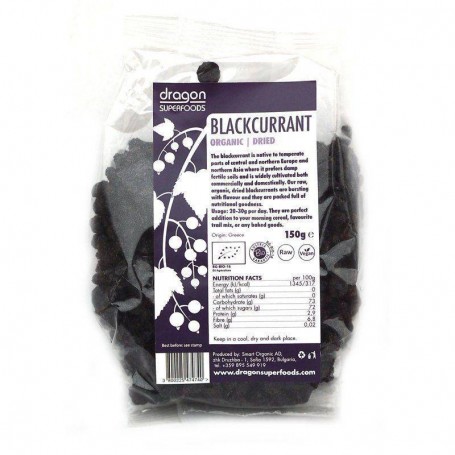 Coacaze negre uscate eco-bio 150g - Dragon Superfoods