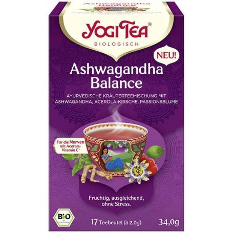 Ceai Ashwagandha Balance Eco-Bio, 17 pliculețe Yogi Tea