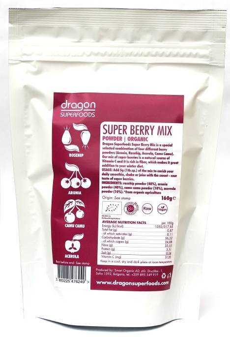 Super berry mix raw eco-bio 160g - dragon superfoods