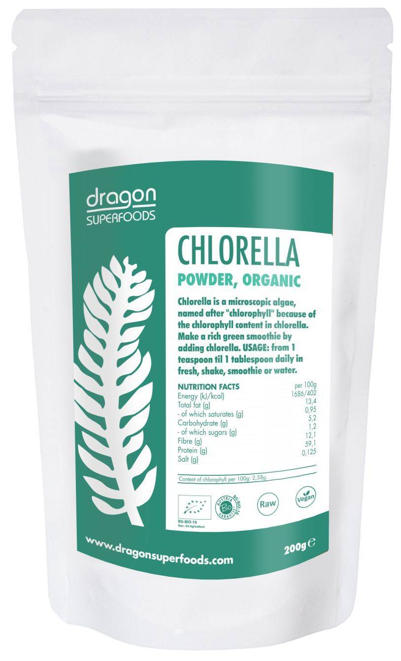 Chlorella pulbere eco-bio 200g - dragon superfoods