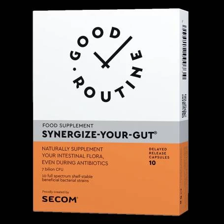 Synergize-Your-Gut 10 caps veg (DRcaps), Good Routine by Secom