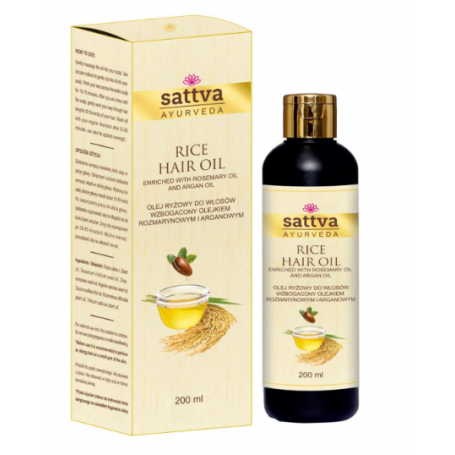 Ulei de par nutritiv cu orez, rozmarin si argan 200ml  – Sattva Ayurveda