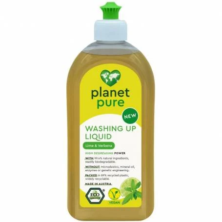 Detergent pentru vase cu lime si verbena - eco-bio, 500ml Planet Pure