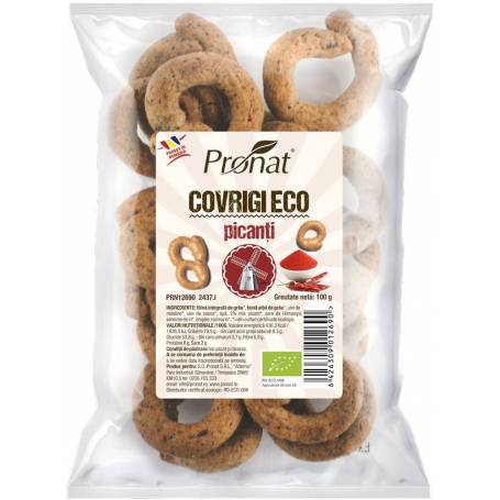 Covrigi picanti, eco-bio, 100 g, Pronat