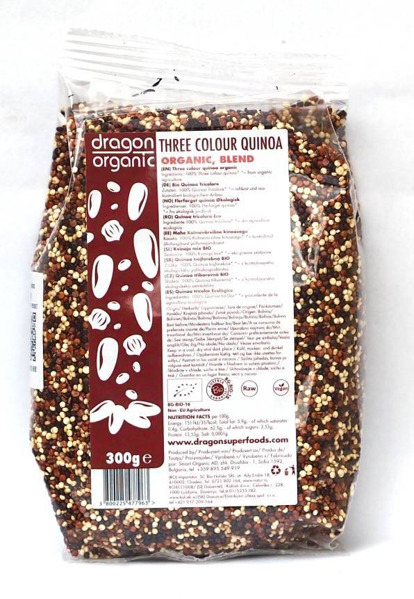 Quinoa tricolora eco-bio 300g - dragon superfoods