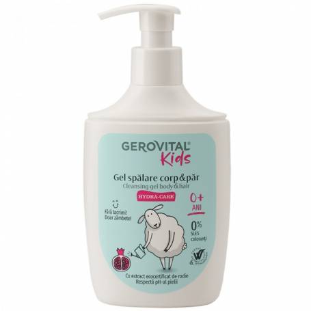 Gel spalare pentru corp si par, Hydra-Care,300ml,Gerovital Kids