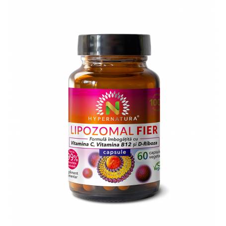 Lipozomal Fier + Vit.C + Vit.B12 + D + D-Riboza , 60 cps, Hyperfarm