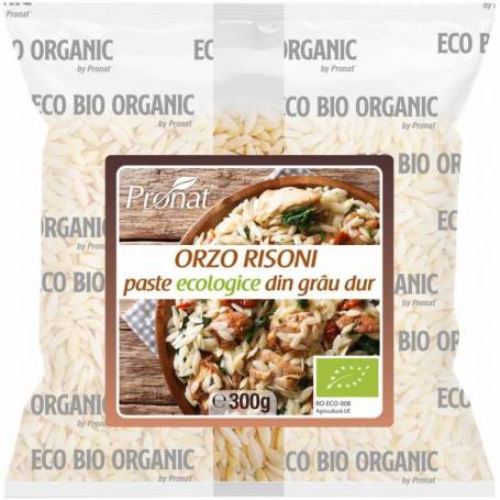 Orzo Risoni, paste bio din grau dur, 300 g, Pronat