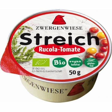 Crema tartinabila vegetala cu rosii si rucola Eco-Bio 50g - Zwergenwiese