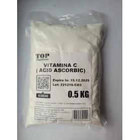 Vitamina C pulbere, 500g - Top Ingrediente