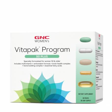 Women's Vitapak, Program 50 Plus, Complex De Multivitamine Pentru Femei, 50 Plus, 30 Pachete, GNC