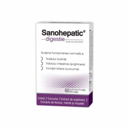 Sanohepatic  Digestie, 60 comprimate filmate, Zdrovit