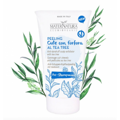 Exfoliant cu arbore de ceai (tea tree) pentru scalp cu matreata Eco-Bio, 150ml - Maternatura