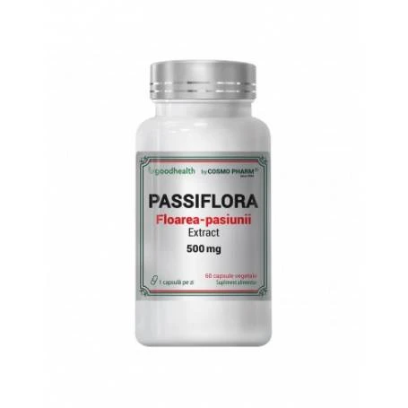 Passiflora ( Floarea Pasiunii ) Extract, 500 mg, 60 capsule  vegetale, Cosmo Pharm