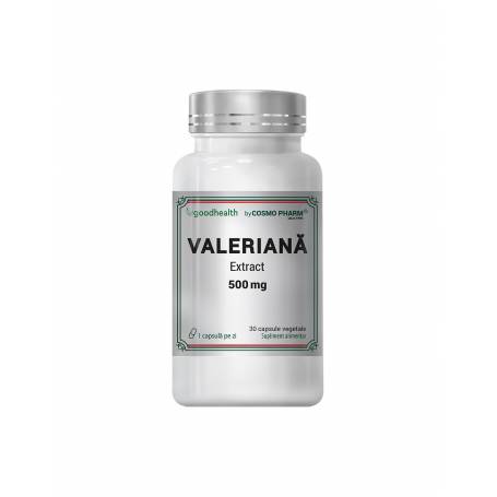 Valeriana extract, 500 mg, 30 capsule vegetale, Cosmo Pharm