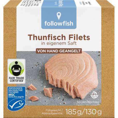 File de ton in suc propriu, 180 g, Followfish