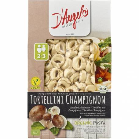 Tortellini cu umplutura de ciuperci, eco - bio, 250 g , DAngelo