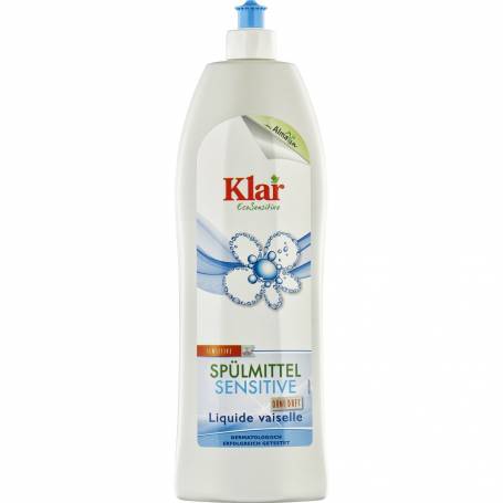 Detergent lichid ecologic pentru vase Sensitive, 1 litru, Klar