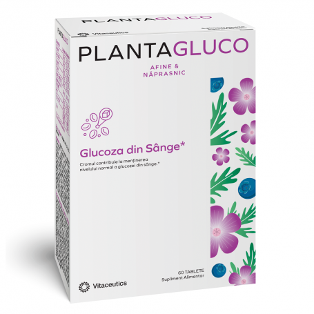 PLANTAGLUCO, AFINE si NAPRAZNIC - mentine glicemia normala, 60CPS, VITACEUTICS