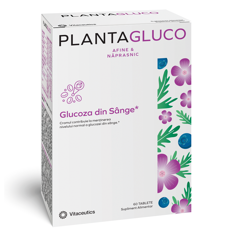 Plantagluco, Afine Si Napraznic - Mentine Glicemia Normala, 60cps, Vitaceutics