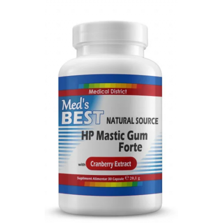 HP Mastic Gum Forte cu Cranberry Extract 500 mg, 30 cps - MED'S BEST