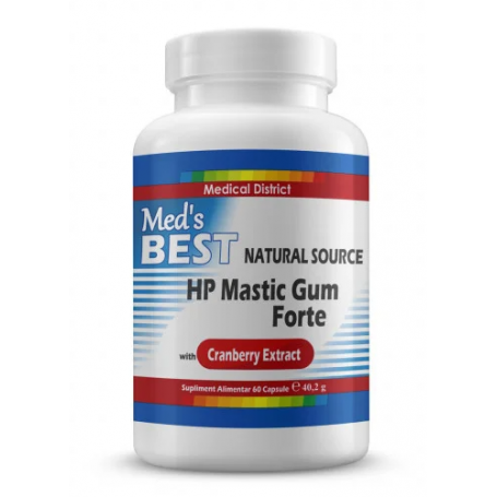 HP Mastic Gum Forte cu Cranberry Extract 500 mg, 60 cps - MED'S BEST