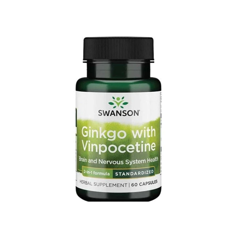 Ginkgo & Vinpocetina Extract, 60 cps - Swanson
