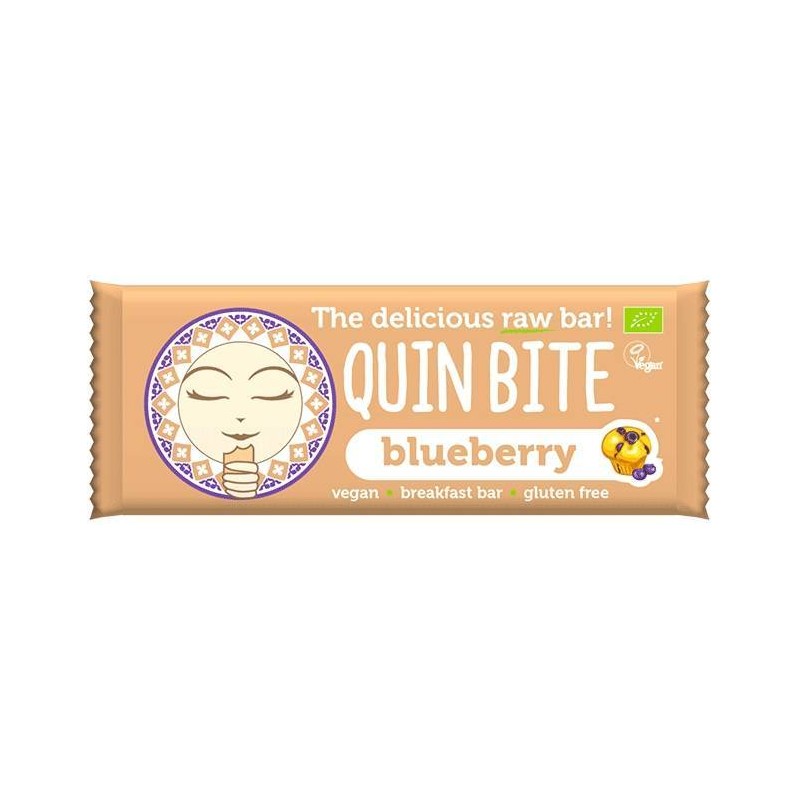 Baton cu afine raw eco-bio 30g Quin Bite - Quin Bite