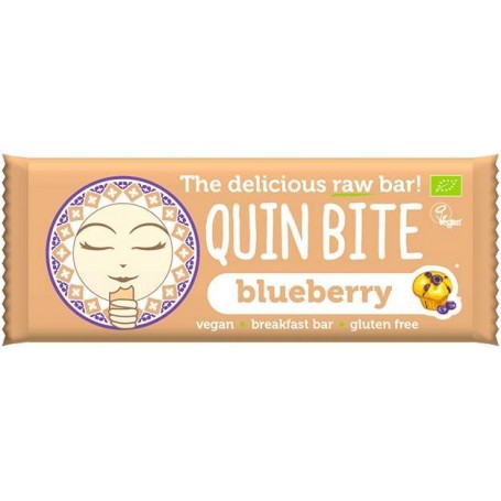 Baton cu afine raw eco-bio 30g Quin Bite - Quin Bite