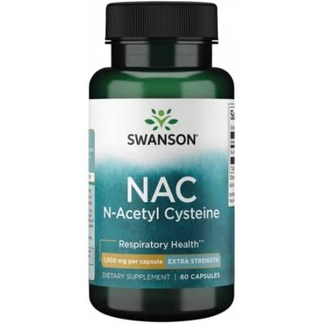 N-Acetyl Cysteine NAC Extra Strength Esential Pentru Ficat Plamani, 1000 mg, 60 capsule, Swanson