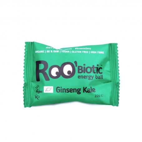 ROObiotic energy ball ginseng si kale eco-bio 22g - Roo Bar