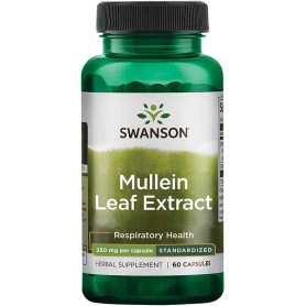 Mullein Leaf, Extract Standardizat de Lumanarica, 250 mg, 60 capsule, Swanson