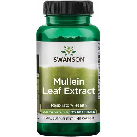 Mullein Leaf, Extract Standardizat de Lumanarica, 250 mg, 60 capsule, Swanson