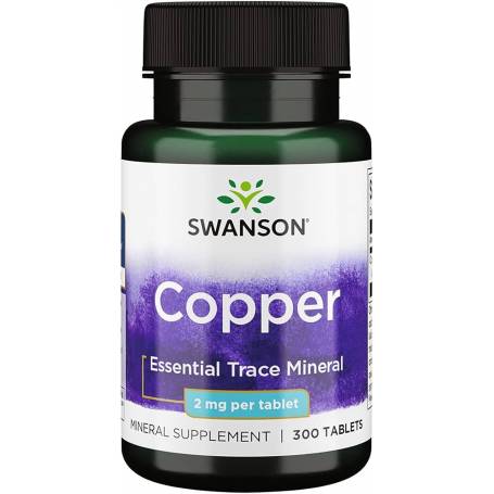 Chelated Copper, Cupru Chelat, 2 mg, 300 tablete, Swanson