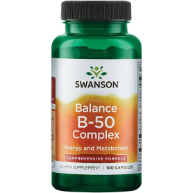 Balance B-50, Complex de Vitamina B, 100 capsule, Swanson