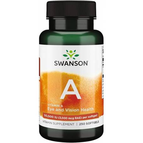 Vitamina A din Ulei de Cod, 10,000 IU, 250 capsule moi, Swanson