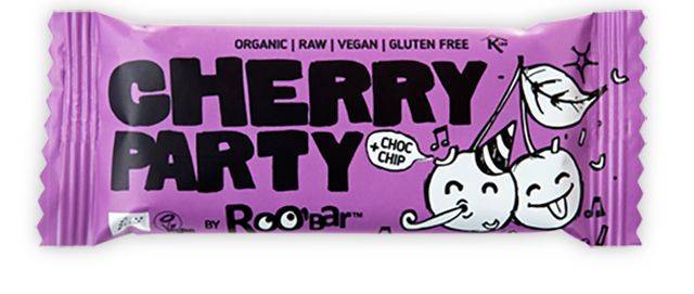 Baton cherry party raw eco-bio 30g - roo bar