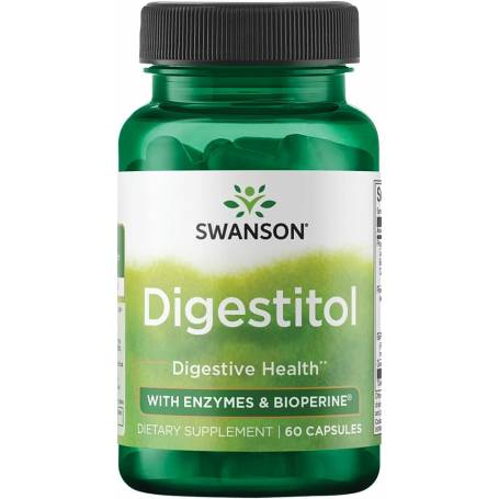 Digestitol with enzymes si bioperine, Enzime Digestive cu Bioperina, 60 capsule, Swanson