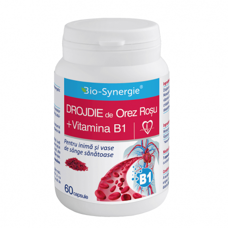 Drojdie de orez rosu cu vitamina B1, 60cps - Bio Synergie