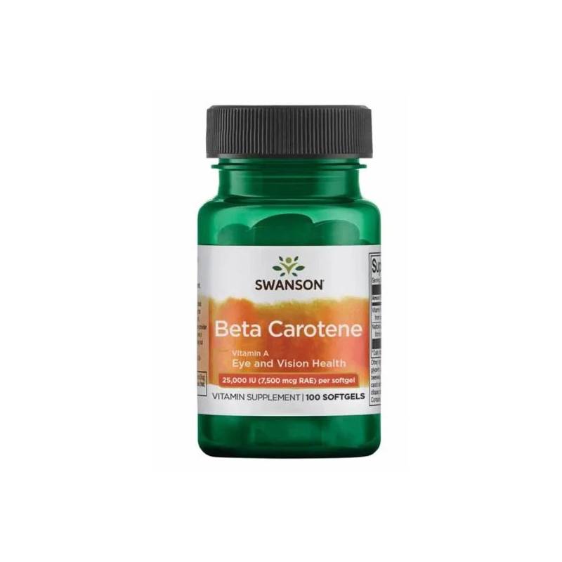 Beta Carotene (Vitamin A) 25.000 IU, 100 softgels - Swanson