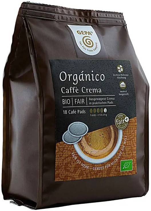 Cafea Organico, Caffe Crema, 18 Paduri A 7 G, 12 6g, Gepa