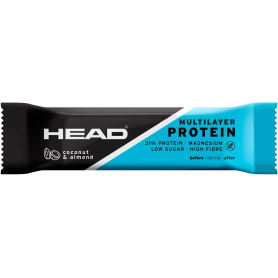 Baton proteic Fara Gluten cu nuca de cocos si migdale 55g - Head multilayer