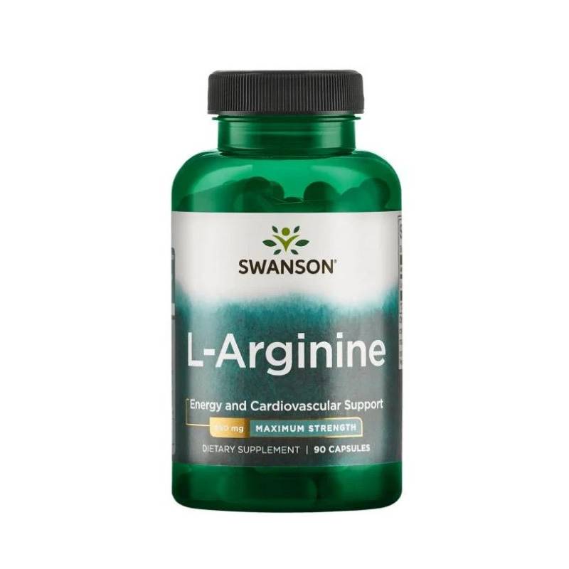 L-Arginine Maximum Strenght 850 mg, 90 Capsule - Swanson