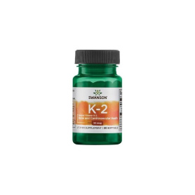 Natural Vitamin K2 (Menaquinone-7 din Natto), MenaQ7 MK7, 100 mcg, 30 capsule, Swanson