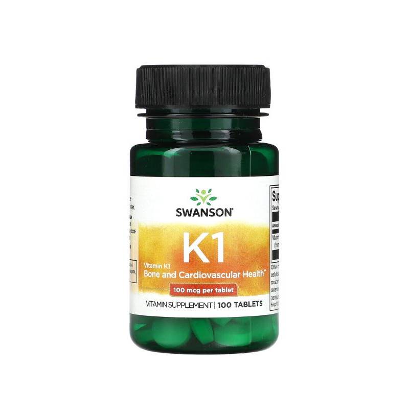 Vitamina K-1 (Filochinona) 100mcg, 100 tablete - Swanson