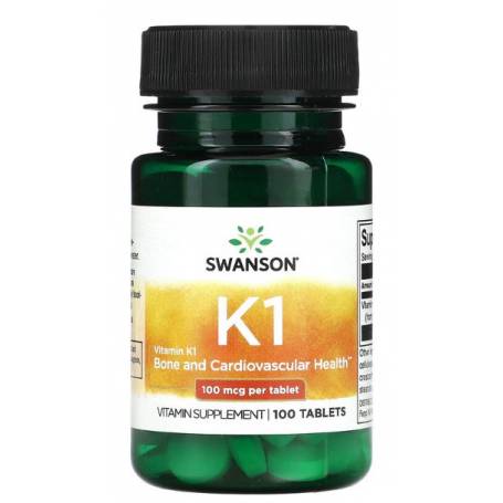 Vitamina K-1 (Filochinona) 100mcg, 100 tablete - Swanson