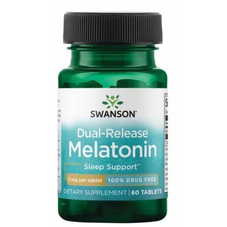 Melatonina Dual-Release 3 mg, 60 tablete - Swanson