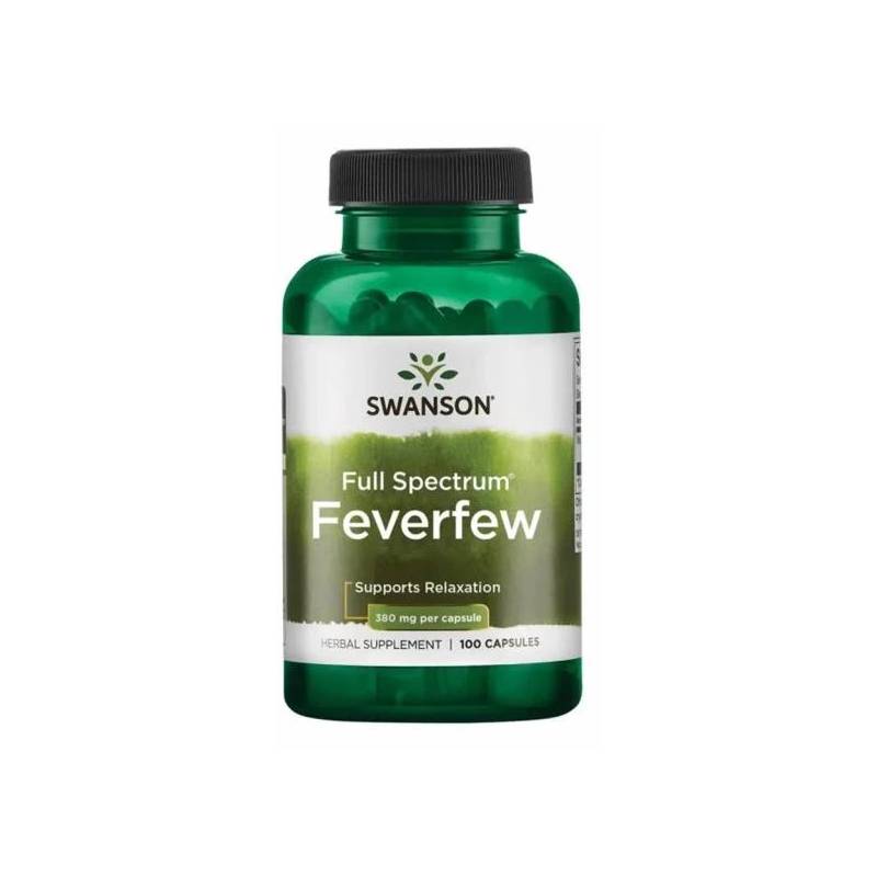 Full Spectrum Feverfew (Spilcuță) 380mg, 100 capsule - Swanson