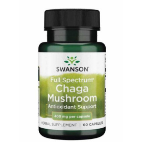 Full Spectrum Chaga Mushroom 400 mg, 60 Capsules - Swanson